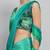 parrot green color ready to wear chinon fabric saree for stylish looks