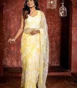 multicolor woven organza sequins work all seasons sarees