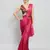 pink color ready to wear chinon fabric saree for stylish looks