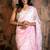 pink woven organza sequins work all seasons sarees