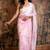 pink woven organza sequins work all seasons sarees