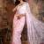 pink woven organza sequins work all seasons sarees