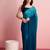 blue color ready to wear chinon fabric saree for stylish looks