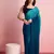 blue color ready to wear chinon fabric saree for stylish looks