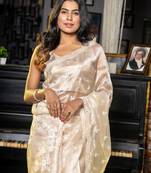 maroon woven glass tissue sequins work all seasons sarees