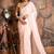 peach woven georgette cutdana work all seasons sarees