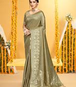 beige color beautiful assam silk blend blend fabric saree woven designer saree