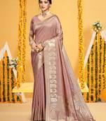 mauve color beautiful assam silk blend blend fabric saree woven designer saree