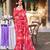 red color georgette fabric beautiful floral printed saree