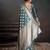 teal color silk blend blended fabric woven jacquard designer partywear saree