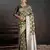 green color silk blend blended fabric woven jacquard designer partywear saree