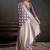 purple color silk blend blended fabric woven jacquard designer partywear saree