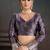 purple color silk blend blended fabric woven jacquard designer partywear saree