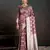 pink color silk blend blended fabric woven jacquard designer partywear saree