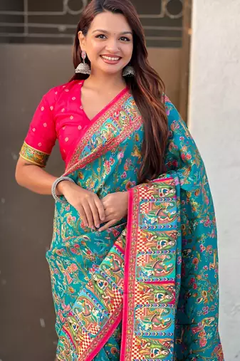 rama elegant viscose silk blend rich sophisticated saree