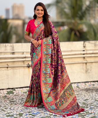 wine elegant viscose silk blend rich sophisticated saree 1