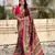 wine color elegant viscose silk blend fabric rich sophisticated saree