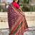 wine color elegant viscose silk blend fabric rich sophisticated saree