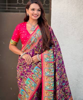 wine elegant viscose silk blend rich sophisticated saree 3