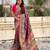 wine color elegant viscose silk blend fabric rich sophisticated saree