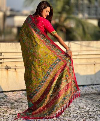 mahendi elegant viscose silk blend rich sophisticated saree 2