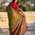 mahendi color elegant viscose silk blend fabric rich sophisticated saree