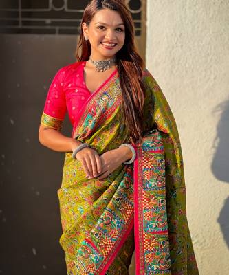 mahendi elegant viscose silk blend rich sophisticated saree 3