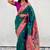 rama color soft silk blend fabric woven meenakari designer ethnic partywear saree
