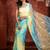 multicolor woven organza cutdana work all seasons sarees