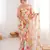 off white color girlie chinon fabric designer digital printed ceremonial saree