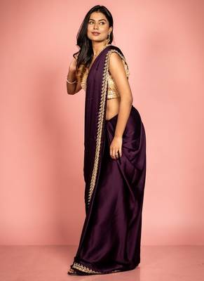violet woven georgette stone work all seasons sarees 2