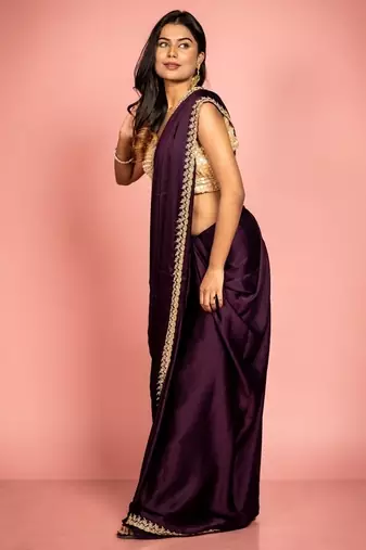 violet woven georgette stone work all seasons sarees
