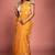 saffron woven organza sequins work all seasons sarees