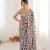 grey color girlie chinon fabric designer digital printed ceremonial saree
