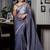 grey woven organza cutdana work all seasons sarees