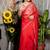 red woven organza stone work all seasons sarees