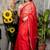 red woven organza stone work all seasons sarees