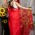 red woven organza stone work all seasons sarees