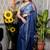 blue woven organza stone work all seasons sarees