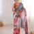 multy color girlie chinon fabric designer digital printed ceremonial saree