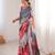 multy color girlie chinon fabric designer digital printed ceremonial saree