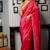red woven faux shimmer sequins work all seasons sarees
