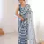 multy color girlie chinon fabric designer digital printed ceremonial saree