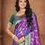 purple color silk blend fabric woven designer ethnic partywear saree