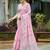 pink color beautiful rich looks designer linen fabric ceremonial saree