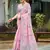 pink color beautiful rich looks designer linen fabric ceremonial saree