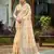 orange color beautiful rich looks designer linen fabric ceremonial saree