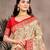 beige color cotton silk blend fabric woven meenakari designer partywear saree