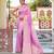 pink color beautiful woven designer partywear ethnic saree