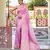 pink beautiful woven designer partywear ethnic saree